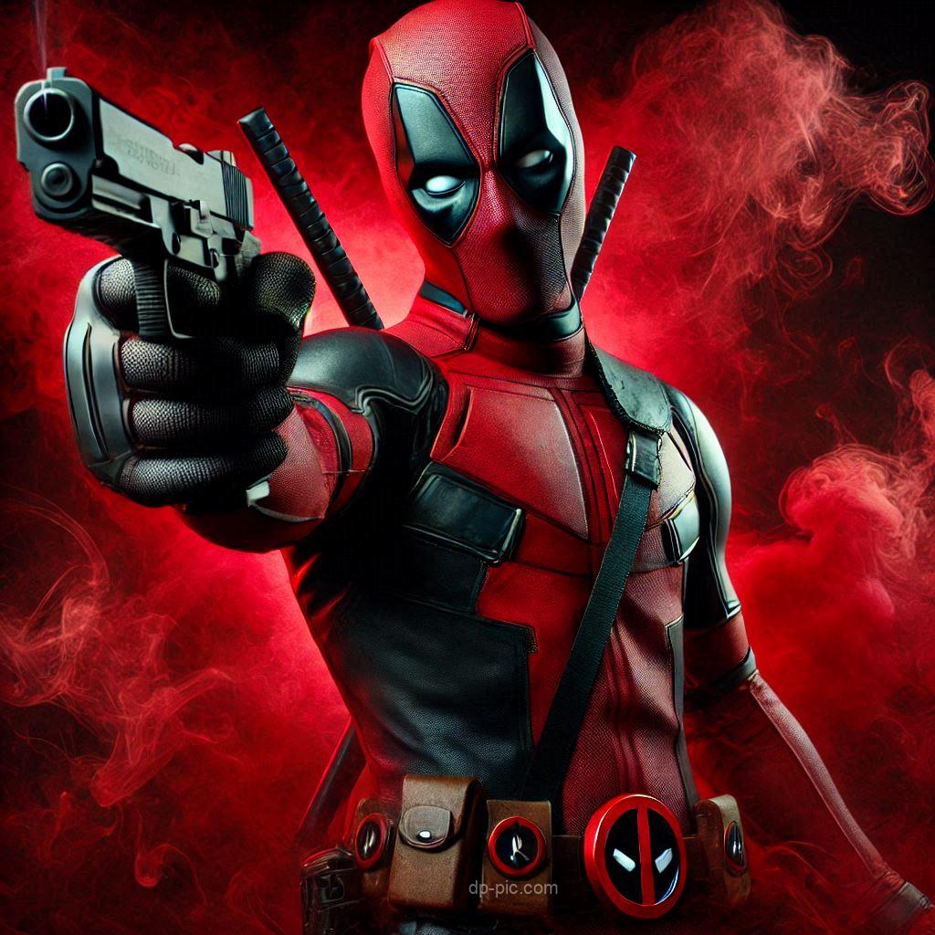 cool deadpool gun dp red style profile