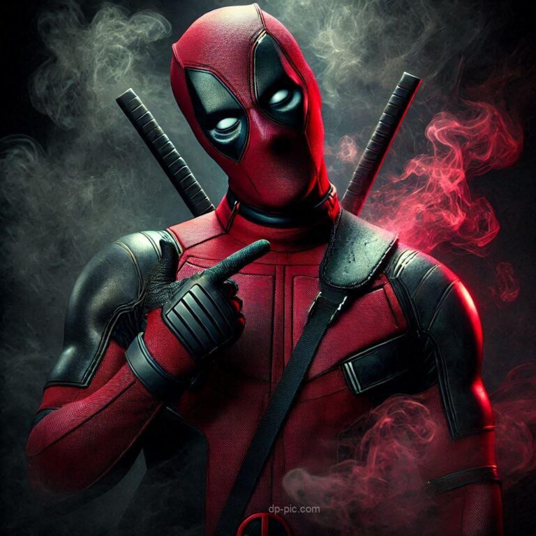 epic deadpool holding gun red dp pic