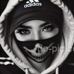 girl in hoodie white black attitude dp best for girls in