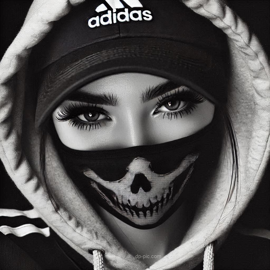 girl in hoodie white black attitude dp best for girls in
