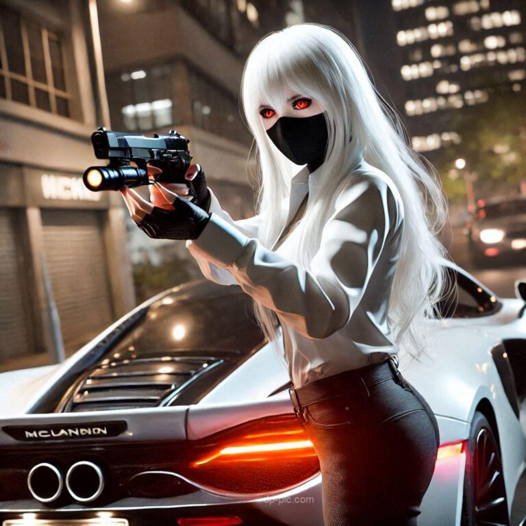 hot girl with gun best dp