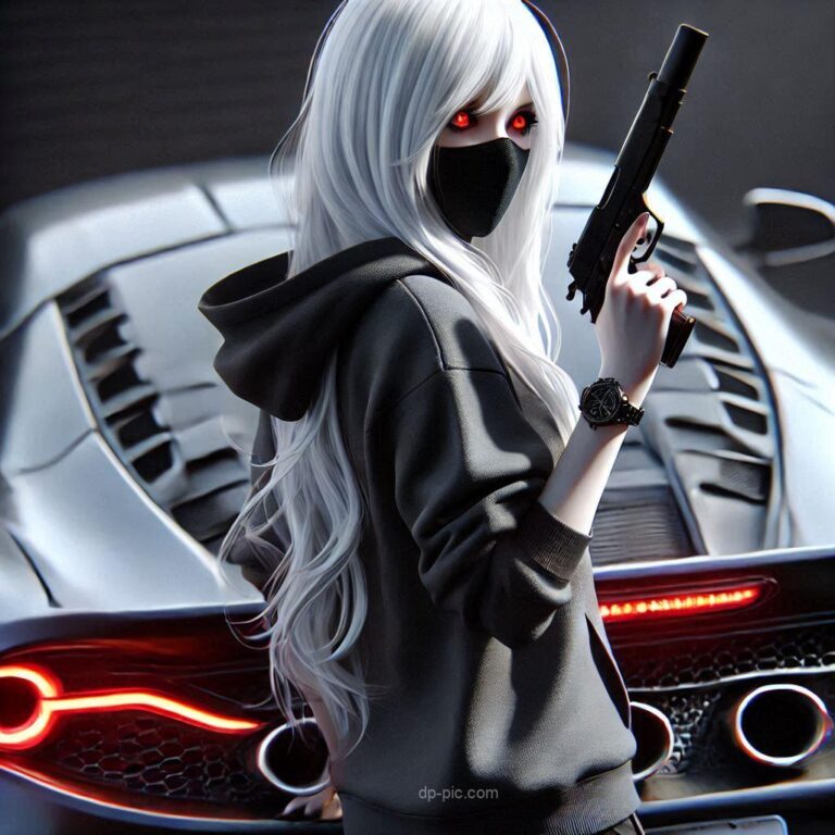 killer attitude girl with gun dp for instagram