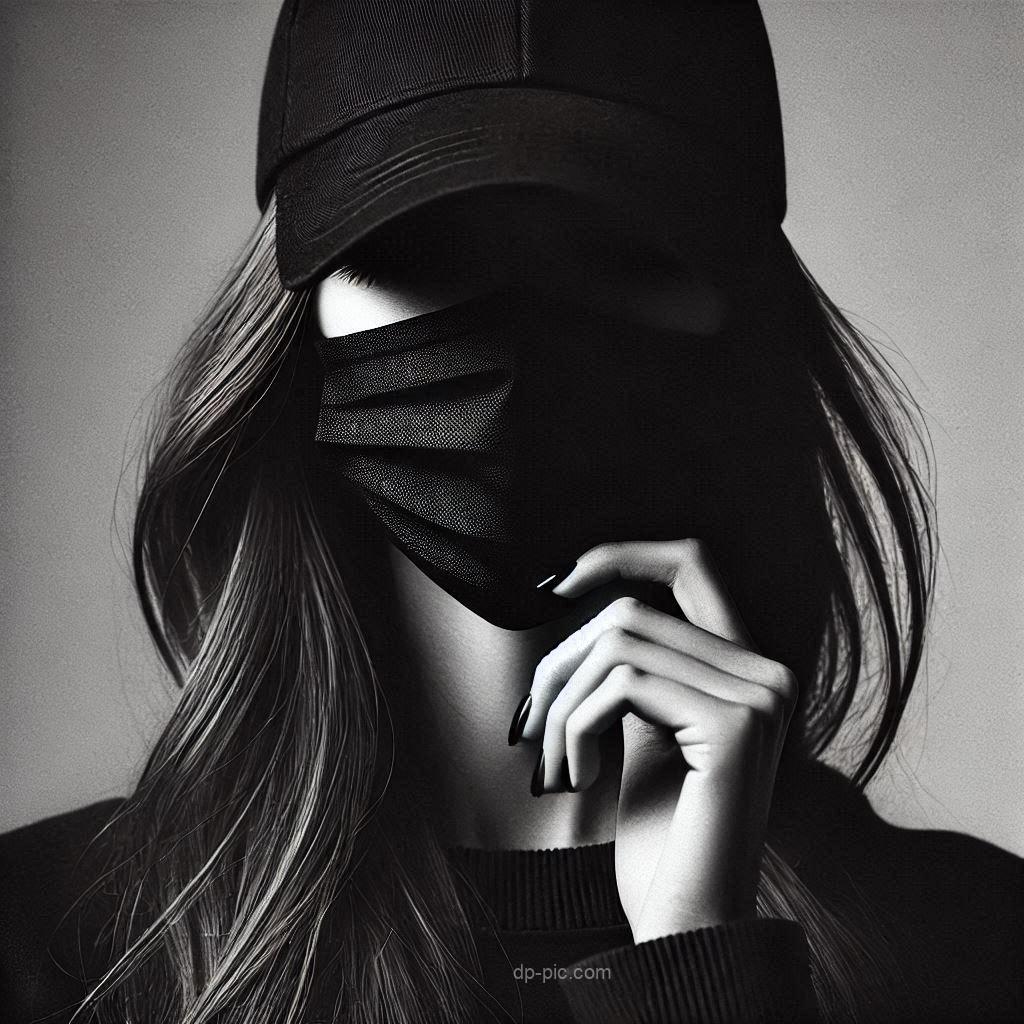 new girls attitude dp in mask by dp pic