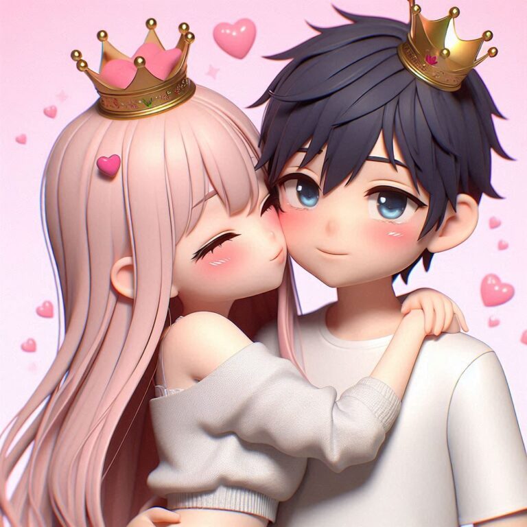 anime queen kiss king and huge ,best couple love dp