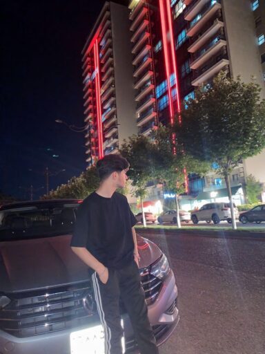 boy standing near his car photo attitude boys new dp