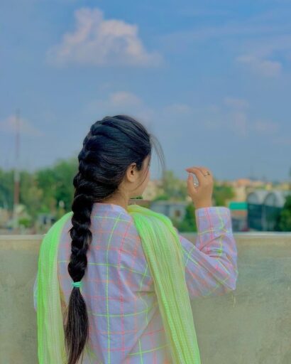 girl pic on home roof