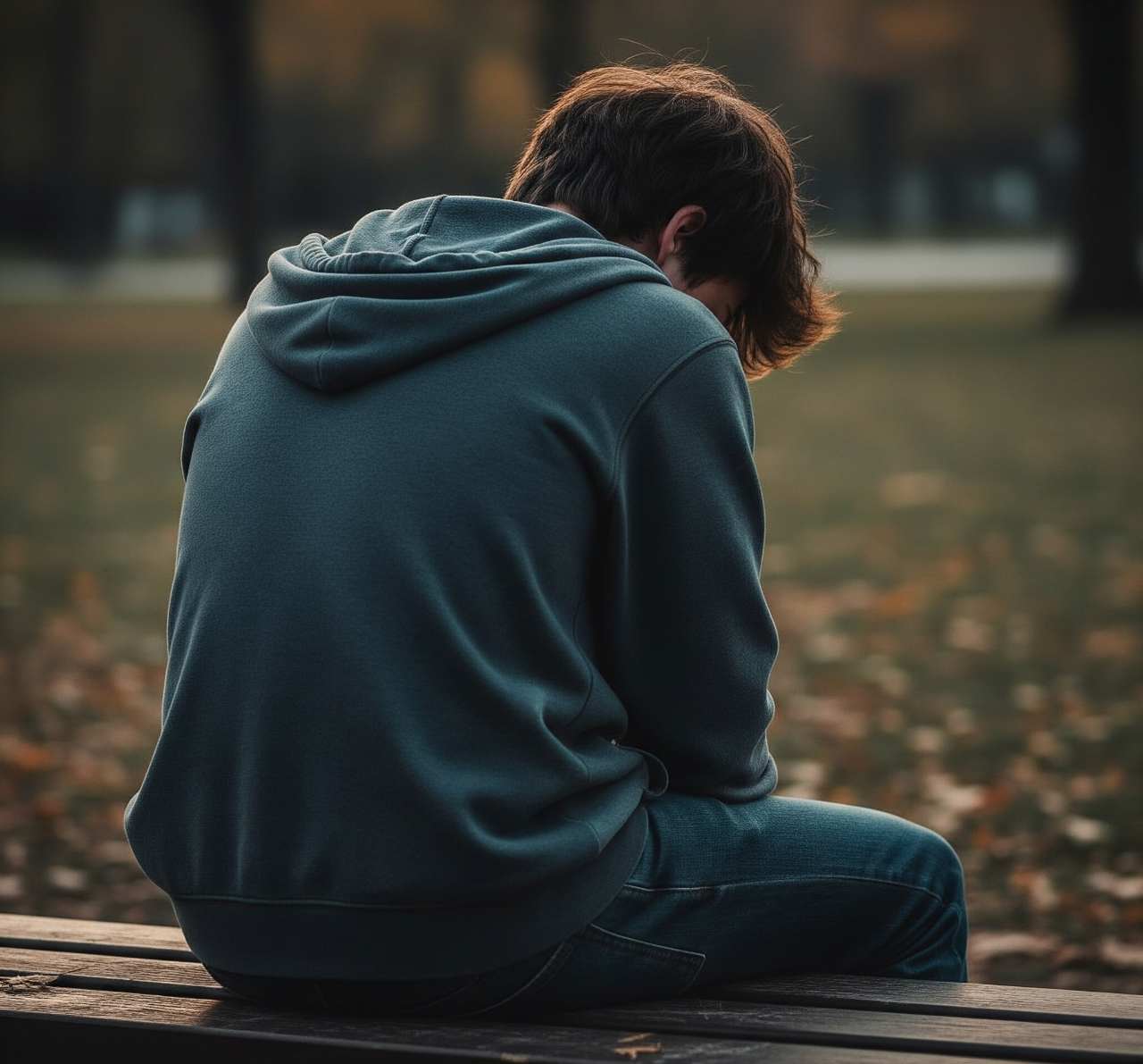 sad boy sitting on bench, new sad dp